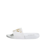 Dolce & Gabbana White Leather Slides Sandals Beachwear Shoes MV7388-39