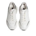 Dolce & Gabbana White Daymaster Leather Low Top Sneakers Shoes MV7427-43