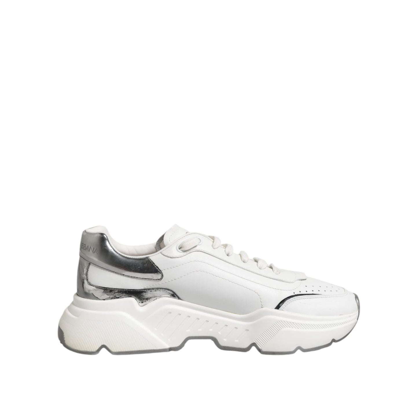 Dolce & Gabbana White Daymaster Leather Low Top Sneakers Shoes MV7427-43