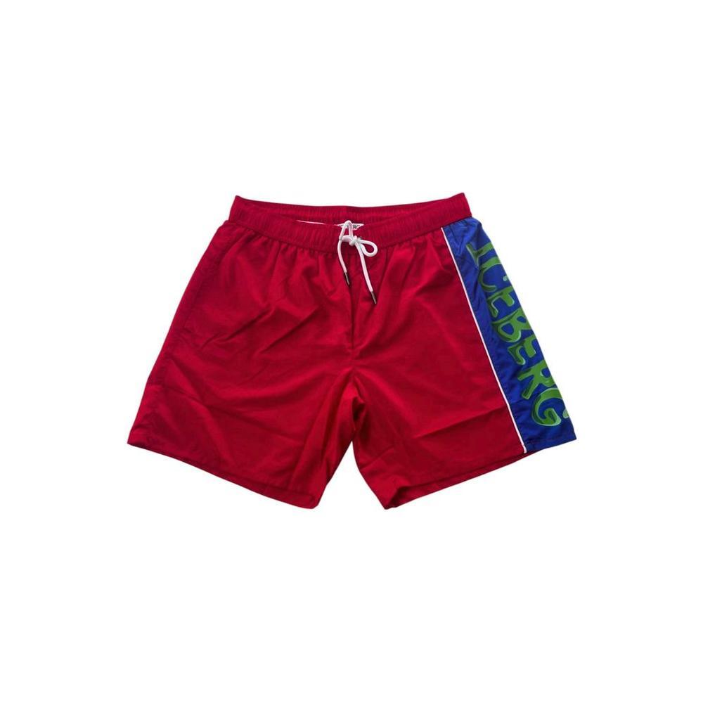 Iceberg Red Polyester Men Swim Short IC-24826-M