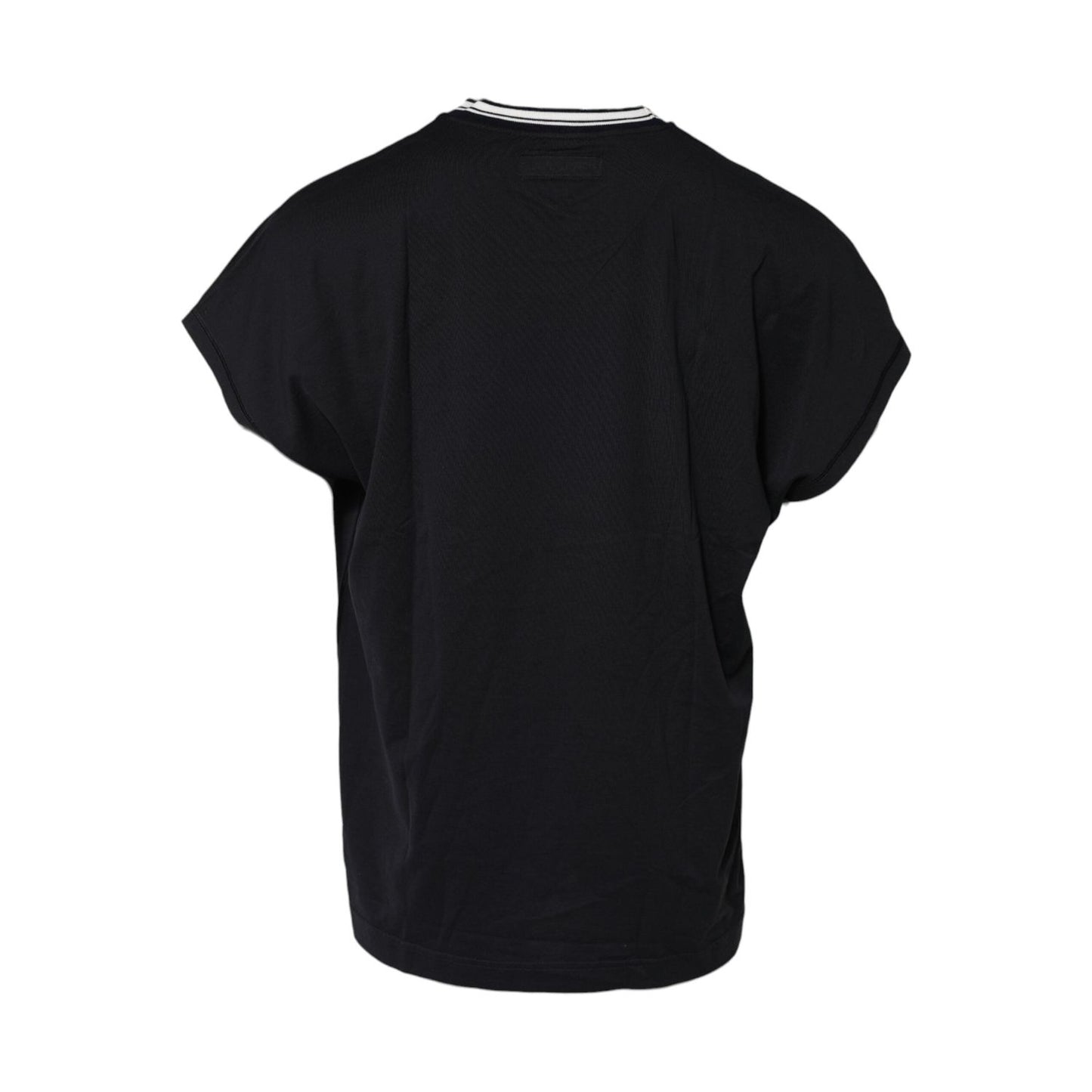 Dolce & Gabbana Dark Blue Venezia Crown Cotton Crew Neck T-shirt TSH91028-52