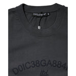 Dolce & Gabbana Gray Logo Graphic Cotton Crew Neck T-shirt TSH91048-48