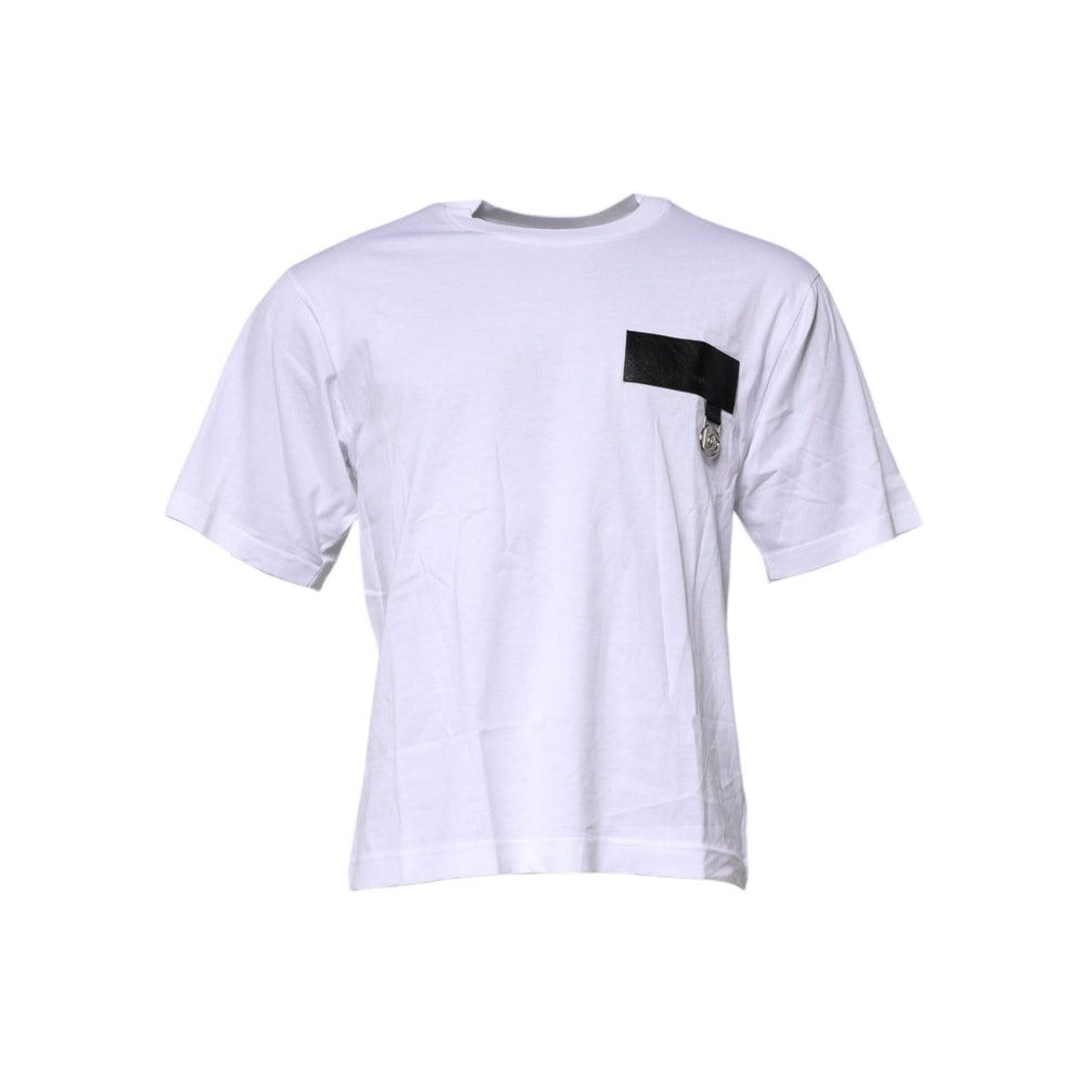 Dolce & Gabbana White Logo Crew Neck Short Sleeves T-shirt TSH91150-58