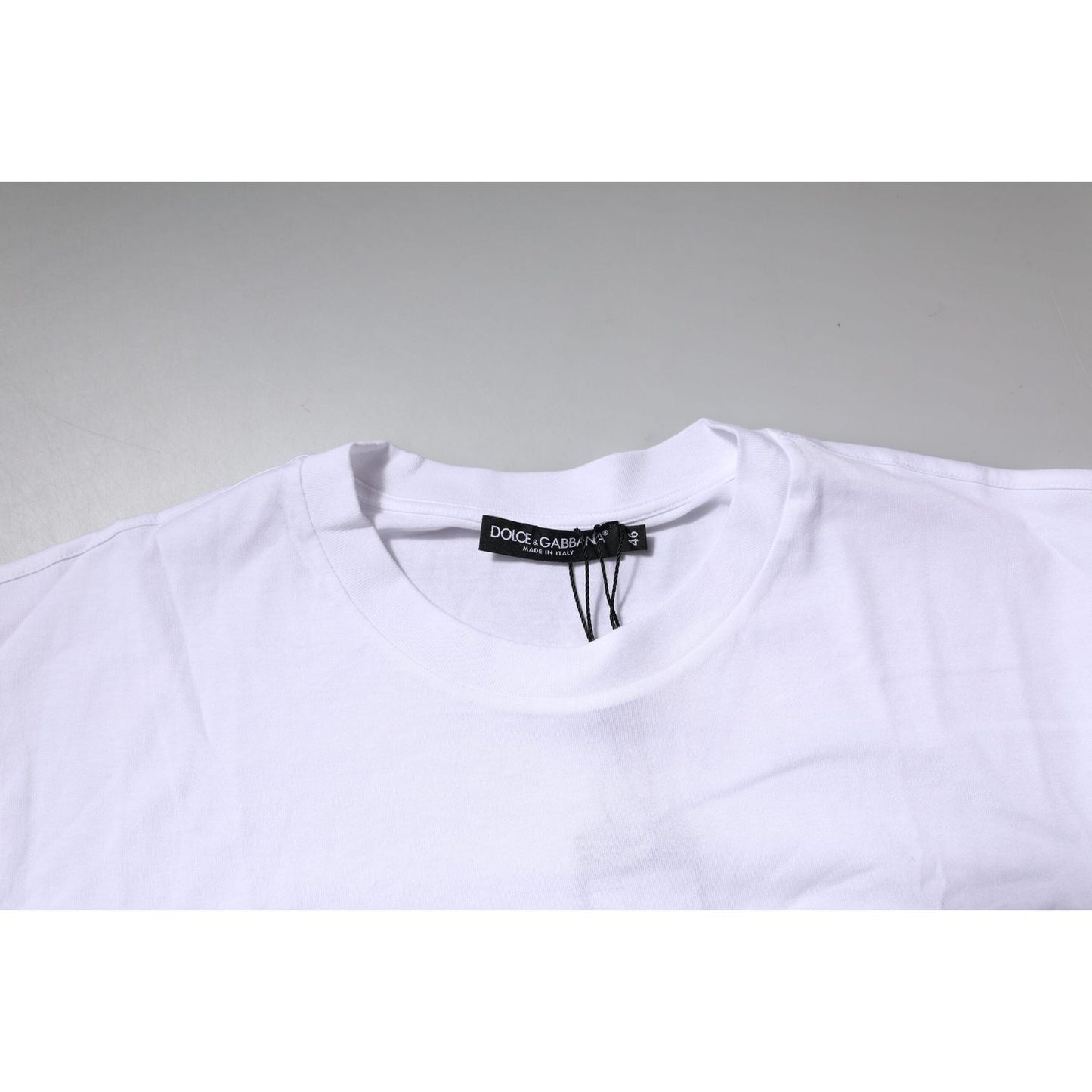 Dolce & Gabbana White Logo Crew Neck Short Sleeves T-shirt TSH91150-58