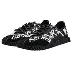 Dolce & Gabbana Black Logo Lace Up Low Top NS1 Sneakers MV7208-44