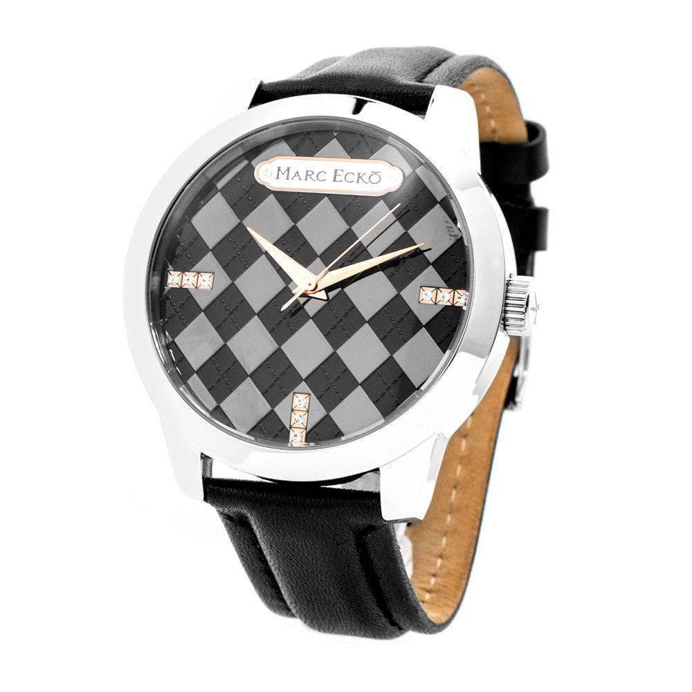 Marc Ecko Black Leather Watch MEE11591G1AC