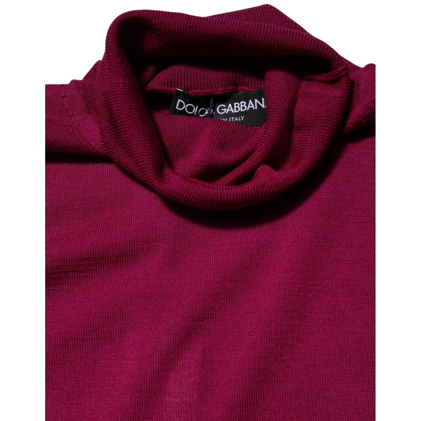 Dolce & Gabbana Fuchsia Wool Long Sleeves Turtleneck Sweater TSH90734-42