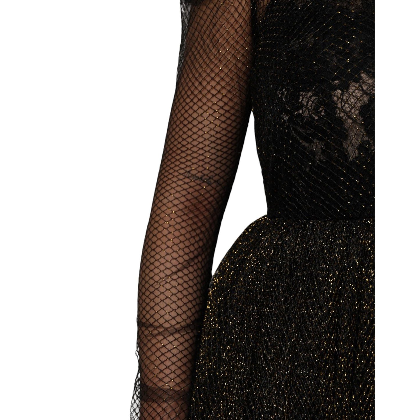 Dolce & Gabbana Black Crystal Heart Embellished A-line Dress DR81782-38
