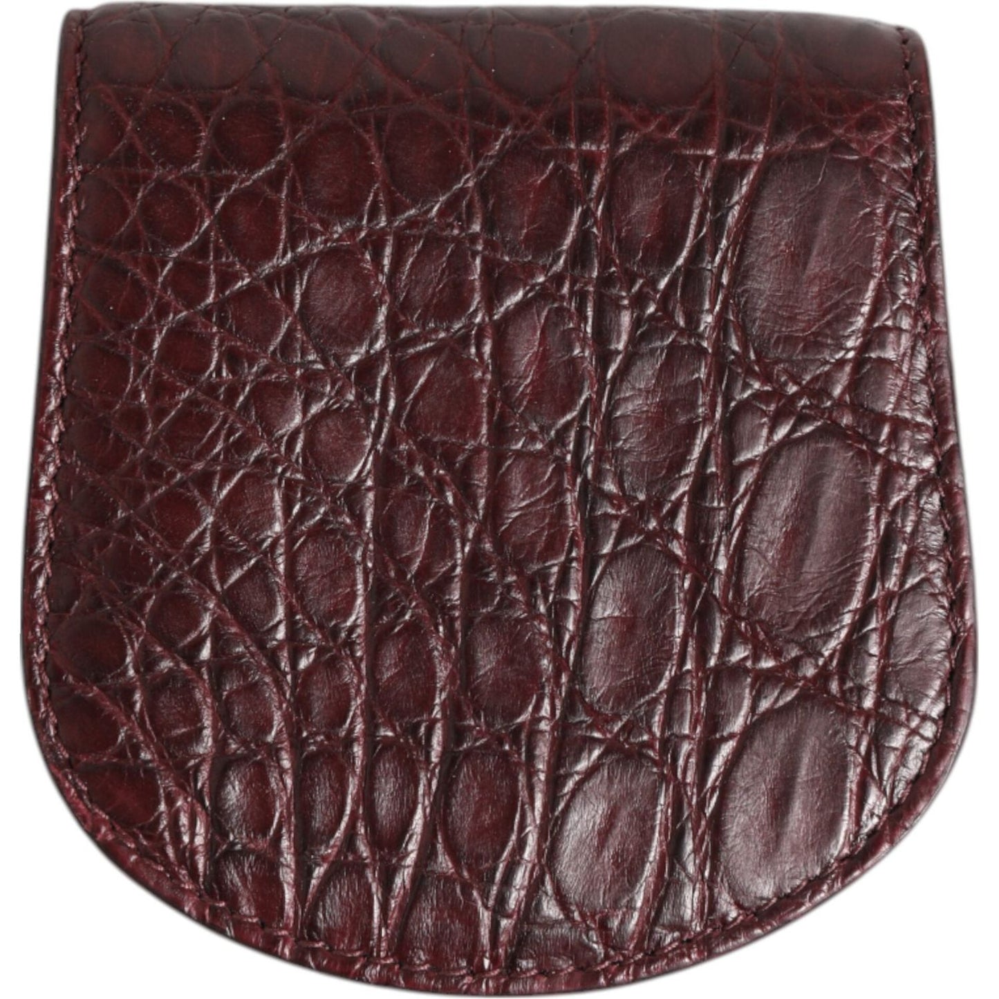 Dolce & Gabbana Burgundy Exotic Skin Coin Condom Case Holder Pocket Wallet SMY10707