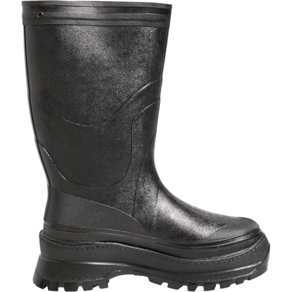 Dolce & Gabbana Metallic Black Pull On Rain Boots Men Shoes MV7884-41