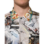 Dolce & Gabbana Multicolor Shell Print Hawaii Casual Shirt TSH90793-39