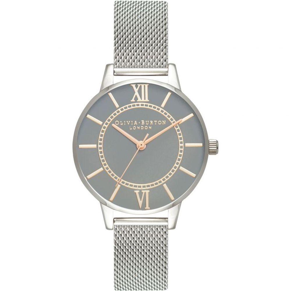 Olivia Burton Silver Stainless Steel Watch OBOB16WD86AC