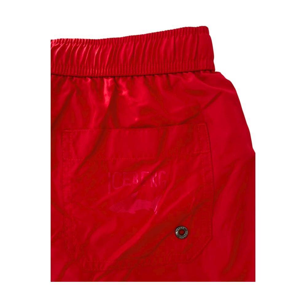 Iceberg Red Polyester Men Swim Short IC-24830-M