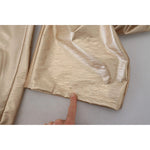 Dolce & Gabbana Metallic Gold Polyester StraightTrouser Pants PAN74390-48