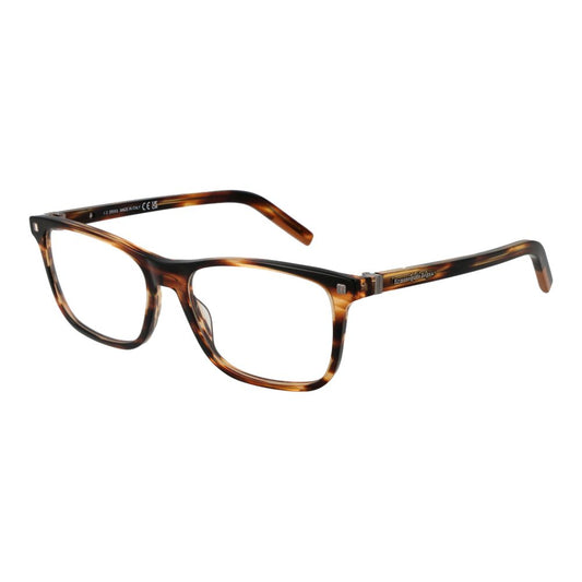 Ermenegildo Zegna Brown Men Glasses Frame