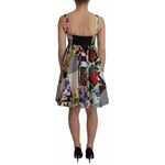 Dolce & Gabbana Multicolor Poplin Floral Mini Flared Dress DR28703-46