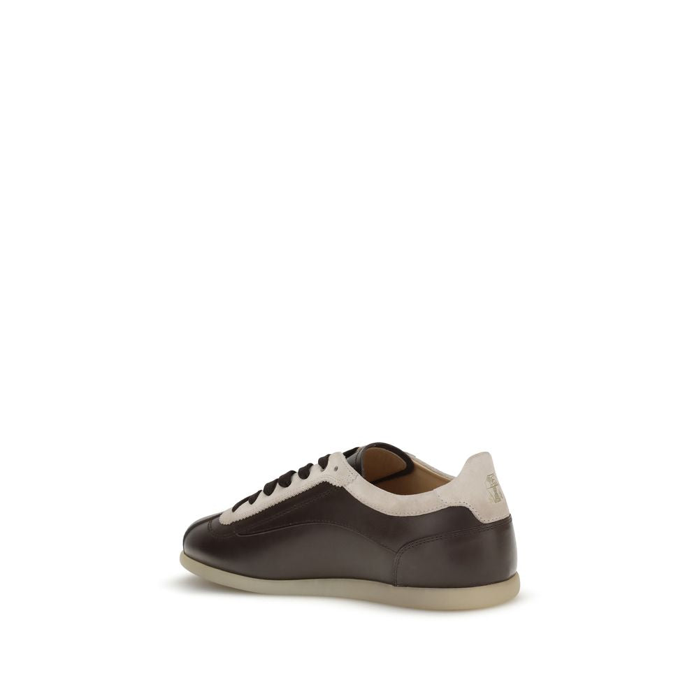 Brunello Cucinelli Calfskin and suede Sneakers BR-MZUVRSD337COG41-EU40/US7