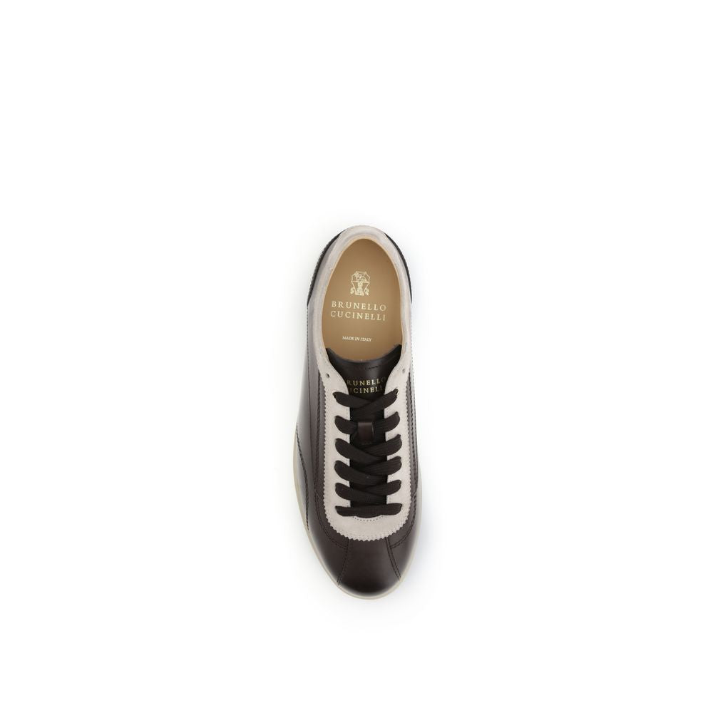 Brunello Cucinelli Calfskin and suede Sneakers BR-MZUVRSD337COG41-EU40/US7