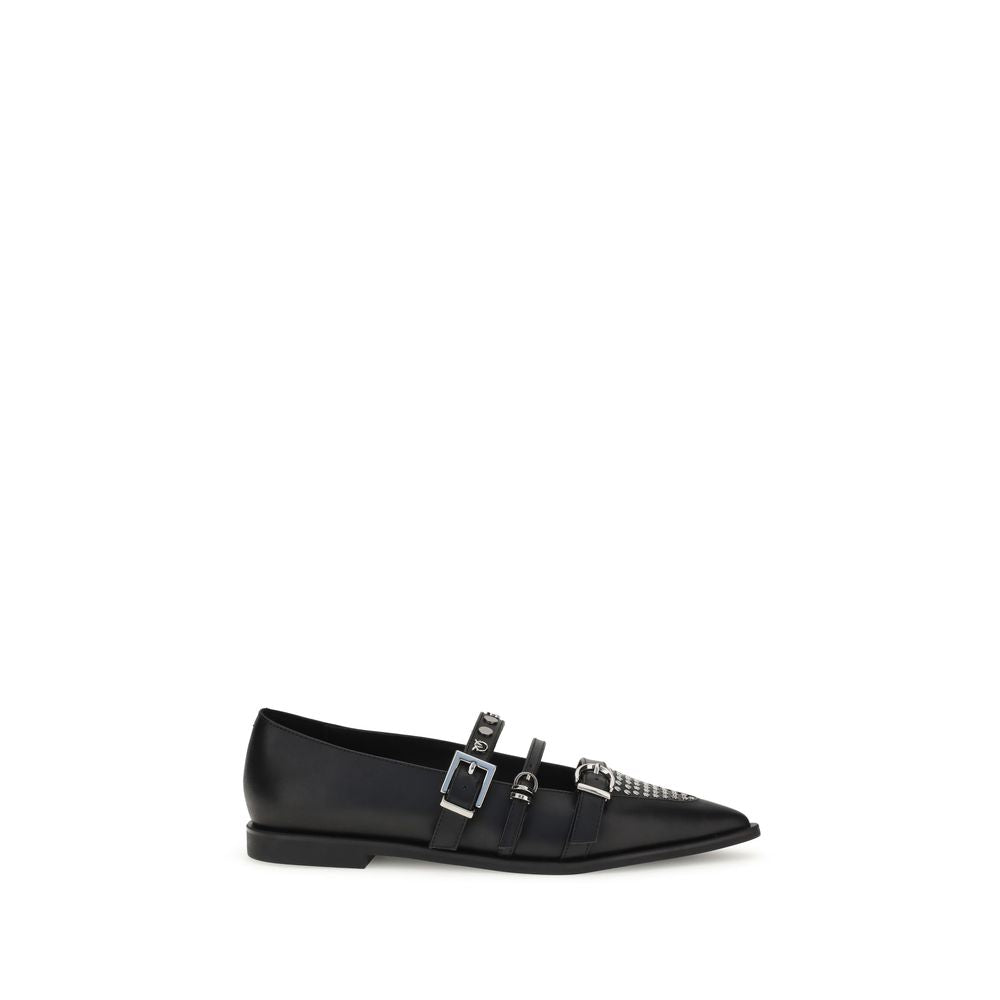 PINKO Studded Ballerinas PI-SD0371P001Z99BLACK-EU36/US6