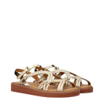 See By Chloé Gold Polyethylene Flat Sandals