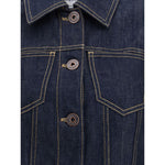 Alexander McQueen Denim Jacket with pointed shoulders