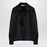 Alessandra Rich Alessandra Rich Black silk shirt with bow Fall - Winter 2024,LDin,Women,Women > Clothing,Women > Clothing > Shirts,Yes Eu FABX3812F4376/P_ALESS-0900_102