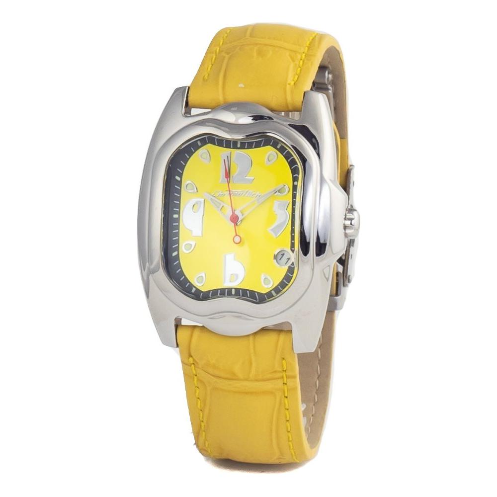 Chronotech Yellow Leather Watch 1728,67434610848,Chronotech,New with tags,Watches for Women - Watches,Women,Yellow Chronotech CHCT7274L02AC