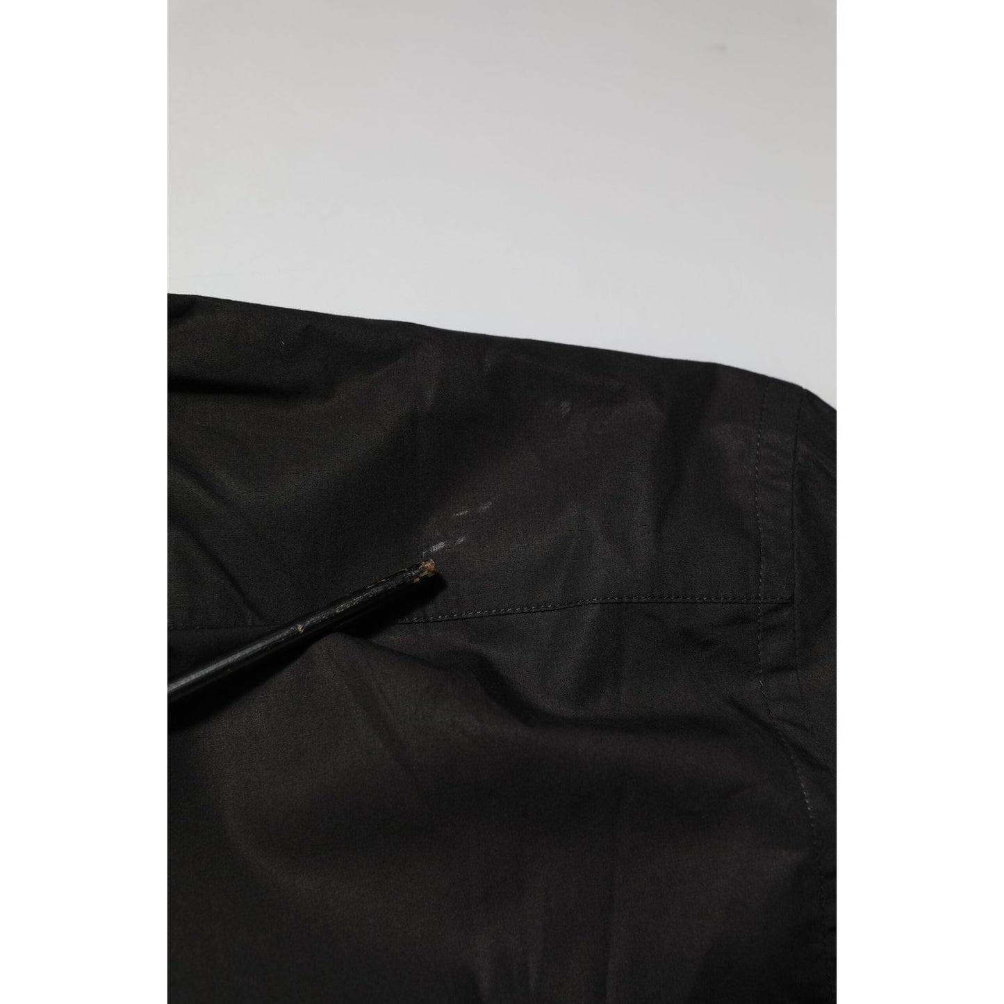 Dolce & Gabbana Black Cotton Star Sequin Dress Formal Men Shirt TSH91257-39