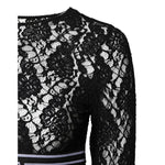 Dolce & Gabbana Black Floral Lace Long Sleeves Pullover Top TSH878602-40