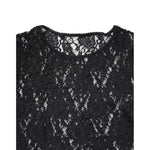 Dolce & Gabbana Black Floral Lace Long Sleeves Pullover Top TSH878602-40
