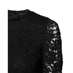 Dolce & Gabbana Black Lace STAFF Crew Neck Long Sleeves Top TSH878588-40