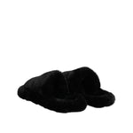 Dolce & Gabbana Black Polyester Velvet Slides Slipper Shoes MV7563-39