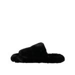 Dolce & Gabbana Black Polyester Velvet Slides Slipper Shoes MV7563-39