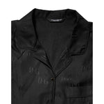 Dolce & Gabbana Black Silk DG Embroidery Long Sleeves Top TSH906996-40