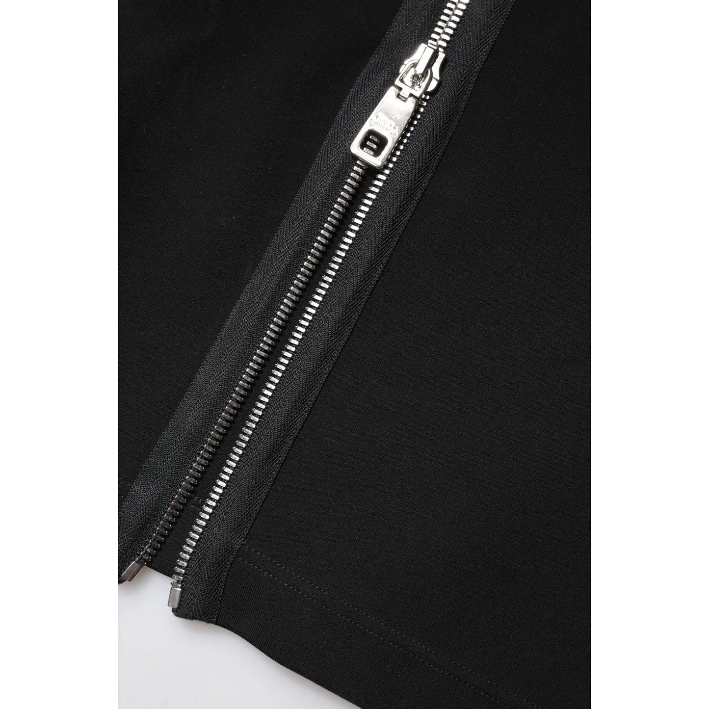 Dolce & Gabbana Black Viscose One Shoulder Zipper Sheath Dress DR281221-40