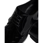 Dolce & Gabbana Black Calfskin Leather Derby Men Dress Shoes MV5704-42