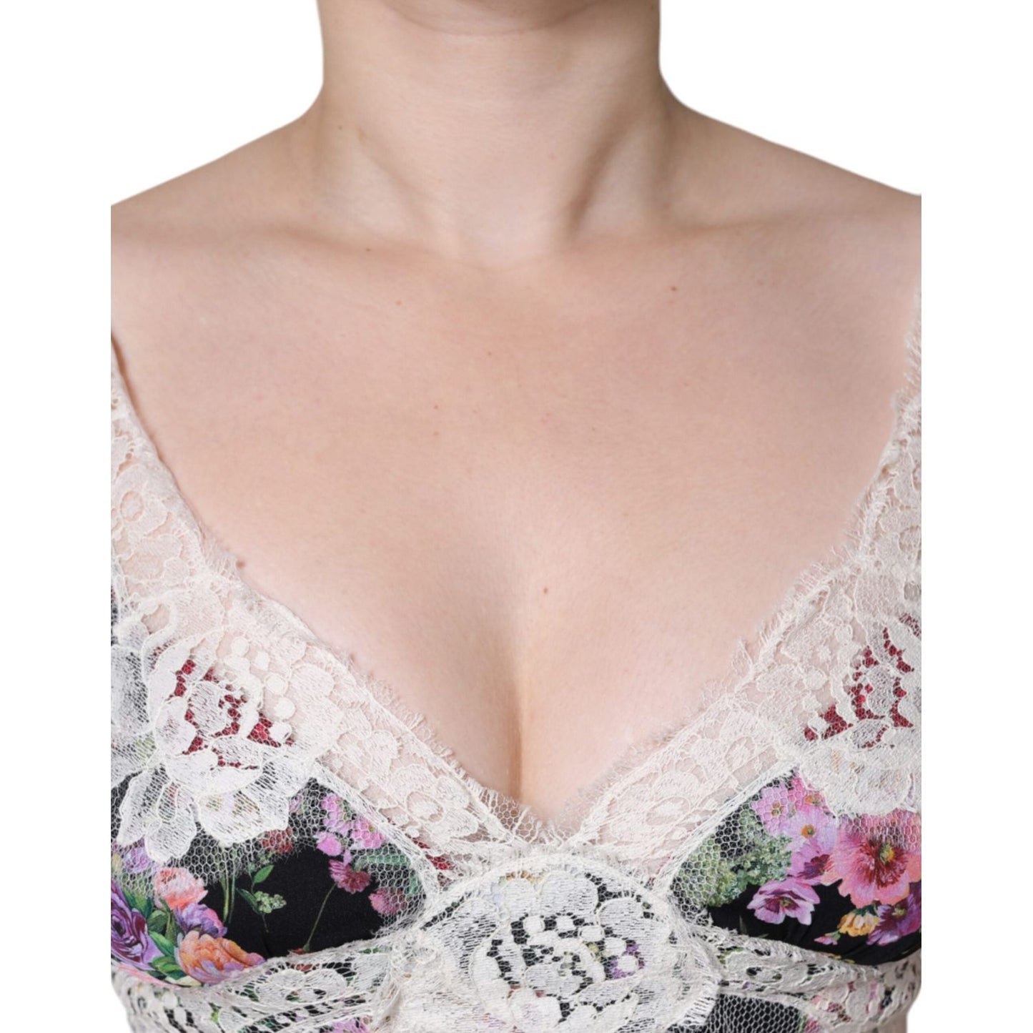 Dolce & Gabbana Black Floral Lace Short Sleeves Blouse Top TSH86564-40