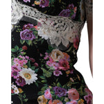 Dolce & Gabbana Black Floral Lace Short Sleeves Blouse Top TSH86564-40