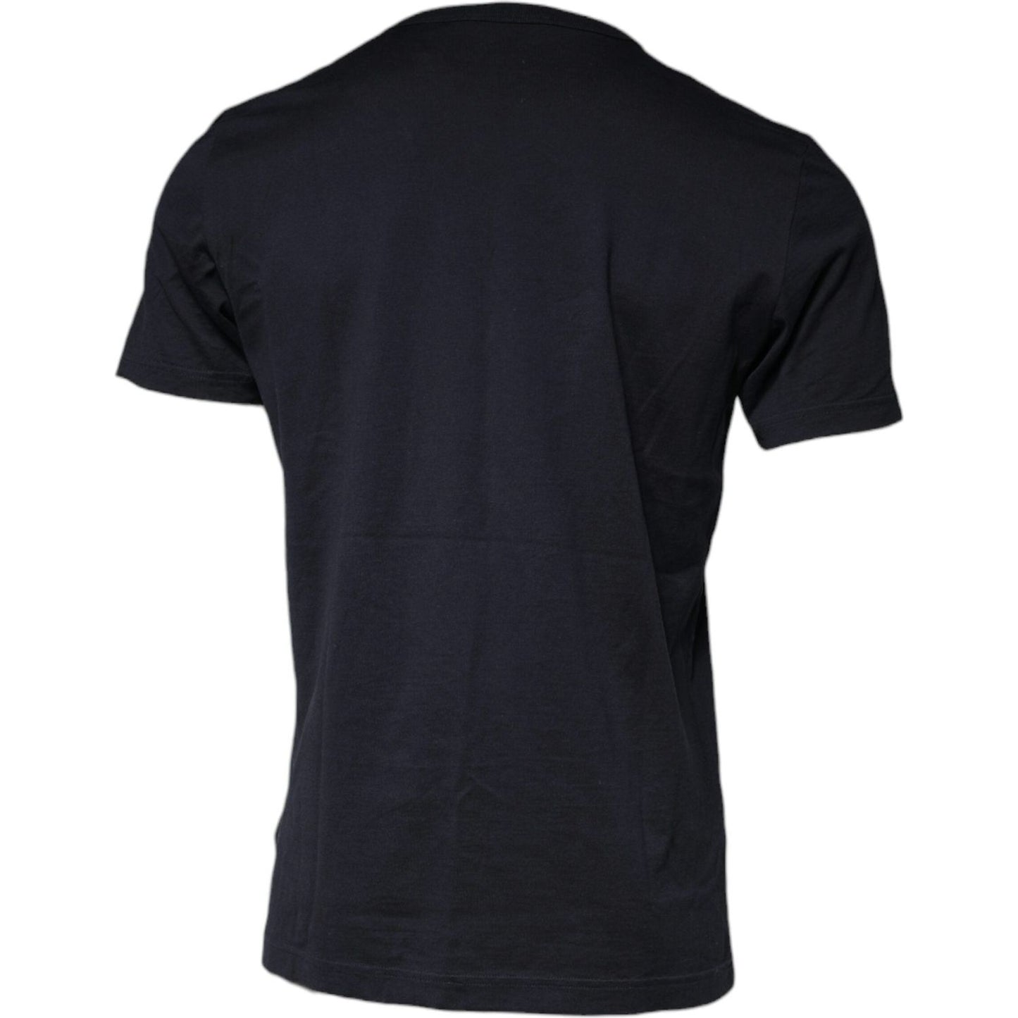 Dolce & Gabbana Black Graphic Print Cotton Crew Neck T-shirt TSH86887-50