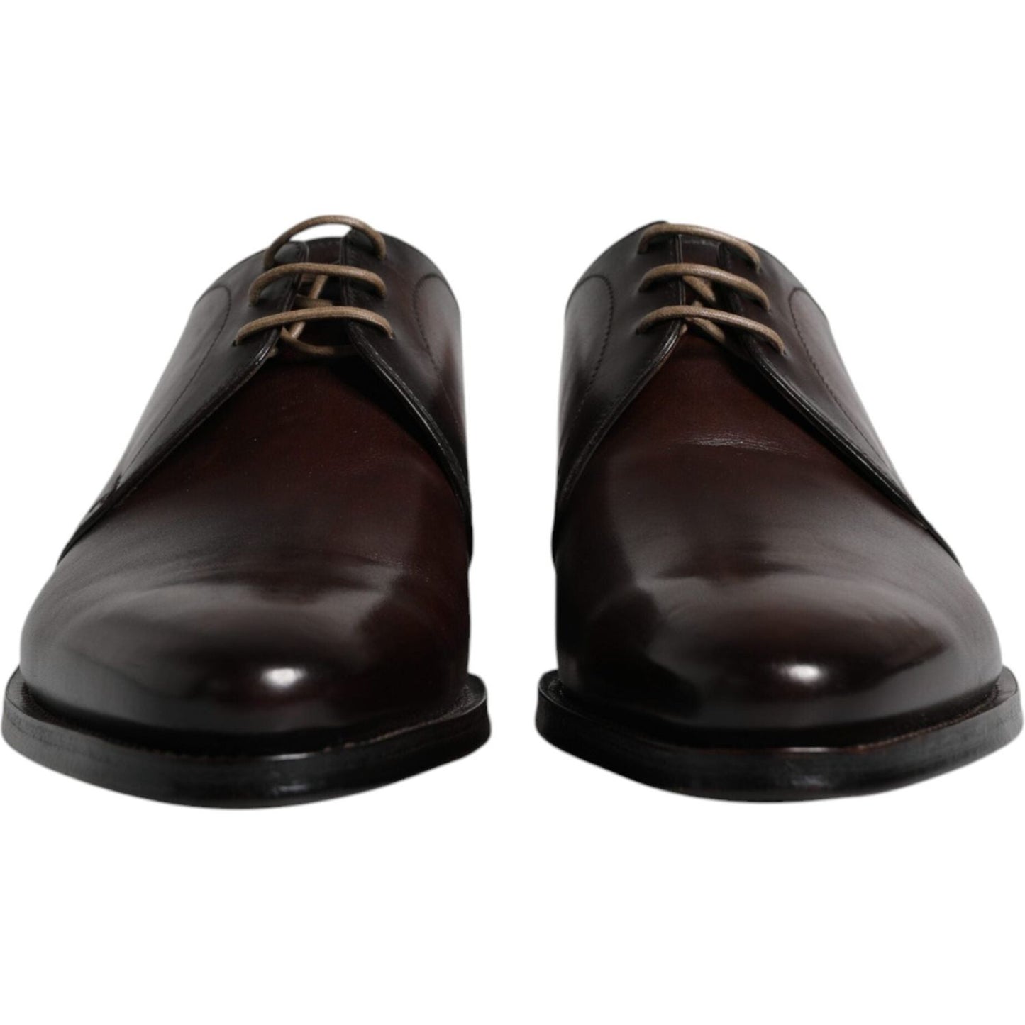 Dolce & Gabbana Black Leather Lace Up Men Derby Formal Shoes MV6333-44
