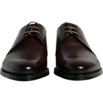 Dolce & Gabbana Black Leather Lace Up Men Derby Formal Shoes MV6333-44