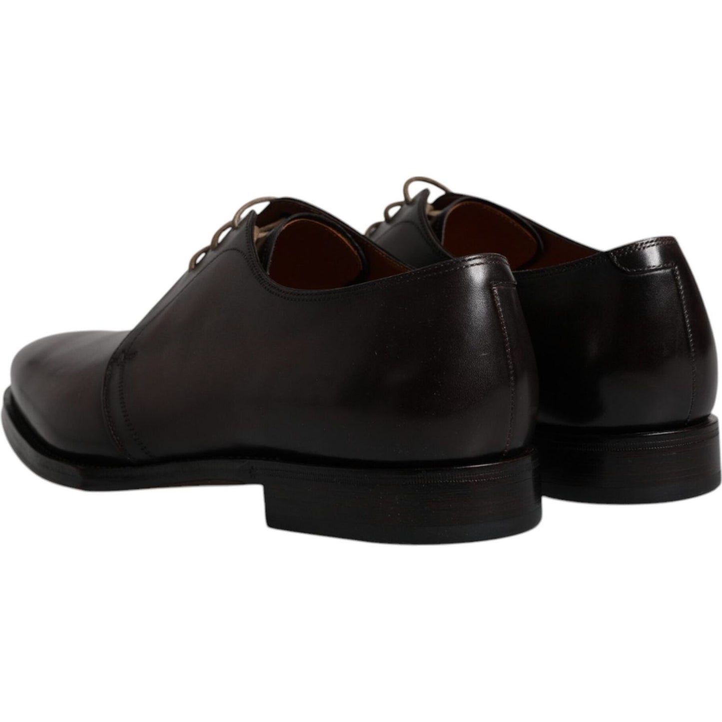 Dolce & Gabbana Black Leather Lace Up Men Derby Formal Shoes MV6333-44