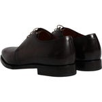 Dolce & Gabbana Black Leather Lace Up Men Derby Formal Shoes MV6333-44