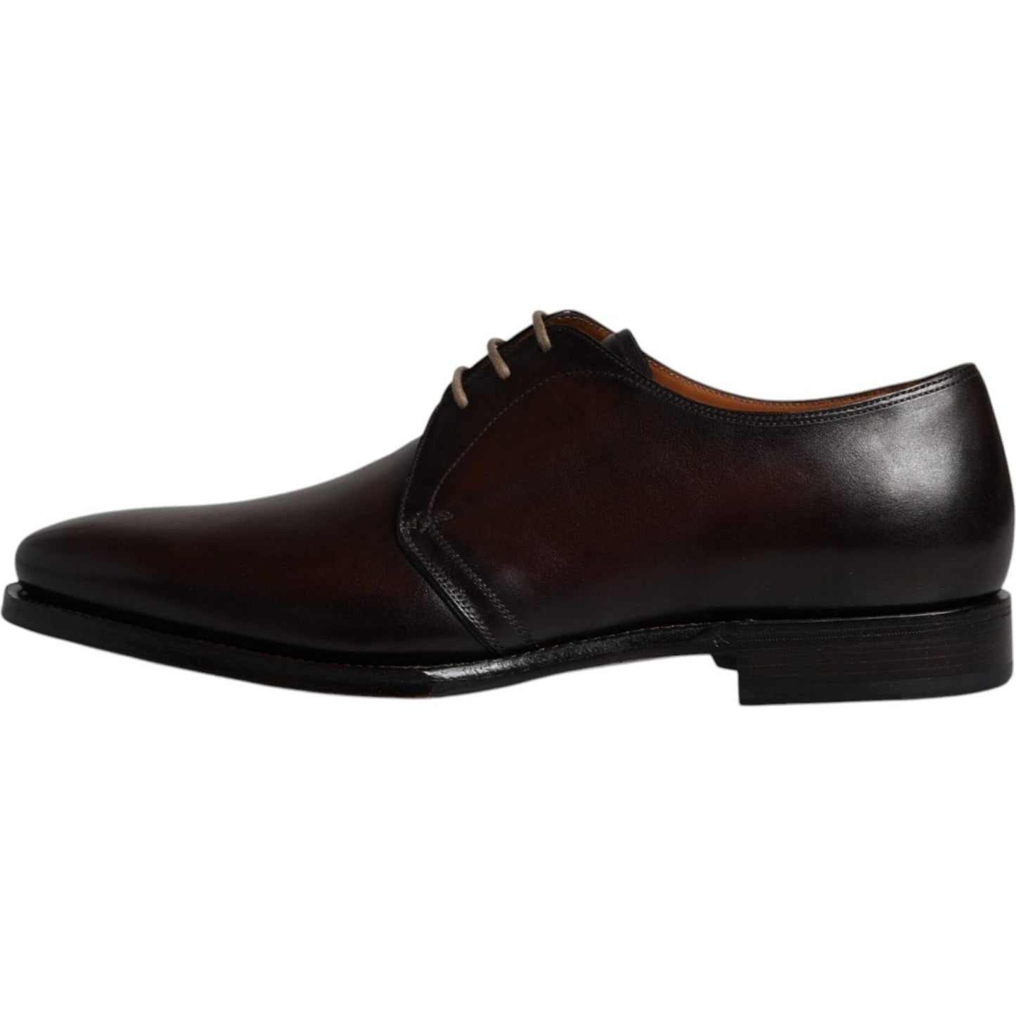Dolce & Gabbana Black Leather Lace Up Men Derby Formal Shoes MV6333-44
