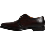 Dolce & Gabbana Black Leather Lace Up Men Derby Formal Shoes MV6333-44