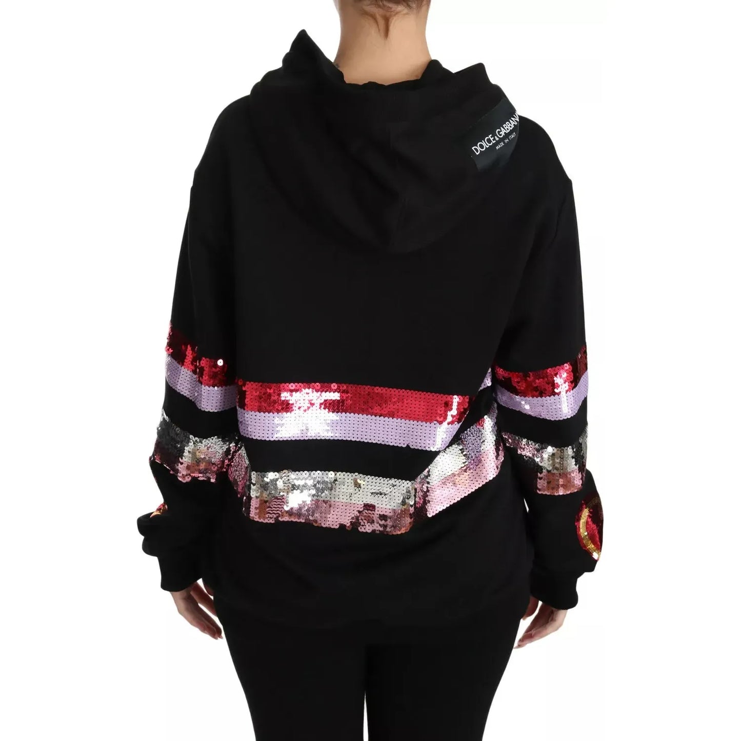 Dolce & Gabbana DG Sequined Hooded Pullover Sweater TSH3018#1