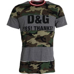 Dolce & Gabbana Multicolor Camouflage Cotton Crew Neck Men T-shirt TSH86577-50