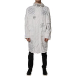 Dolce & Gabbana White Hooded Parka Polyester Trench Coat Jacket JKT3854-56