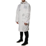 Dolce & Gabbana White Hooded Parka Polyester Trench Coat Jacket JKT3854-56