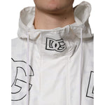 Dolce & Gabbana White Hooded Parka Polyester Trench Coat Jacket JKT3854-56
